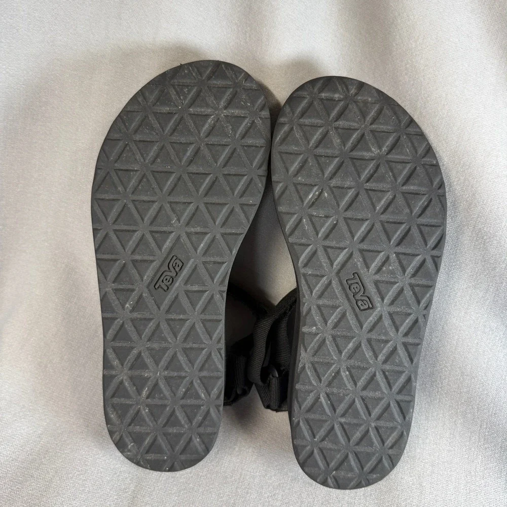 Teva Flatform Sandals Women Size 9 Black Platform Sporty Strappy 1008844